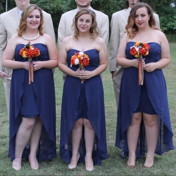 NWT David’s Bridal Strapless High-Low Dress - Picture 2 of 16